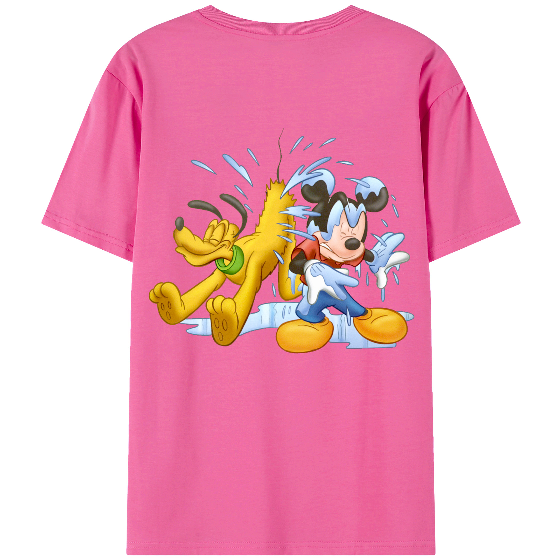 （画像用） ミッキーマウス Mickey Mouse レディース半袖Tシャツ(バックプリント)